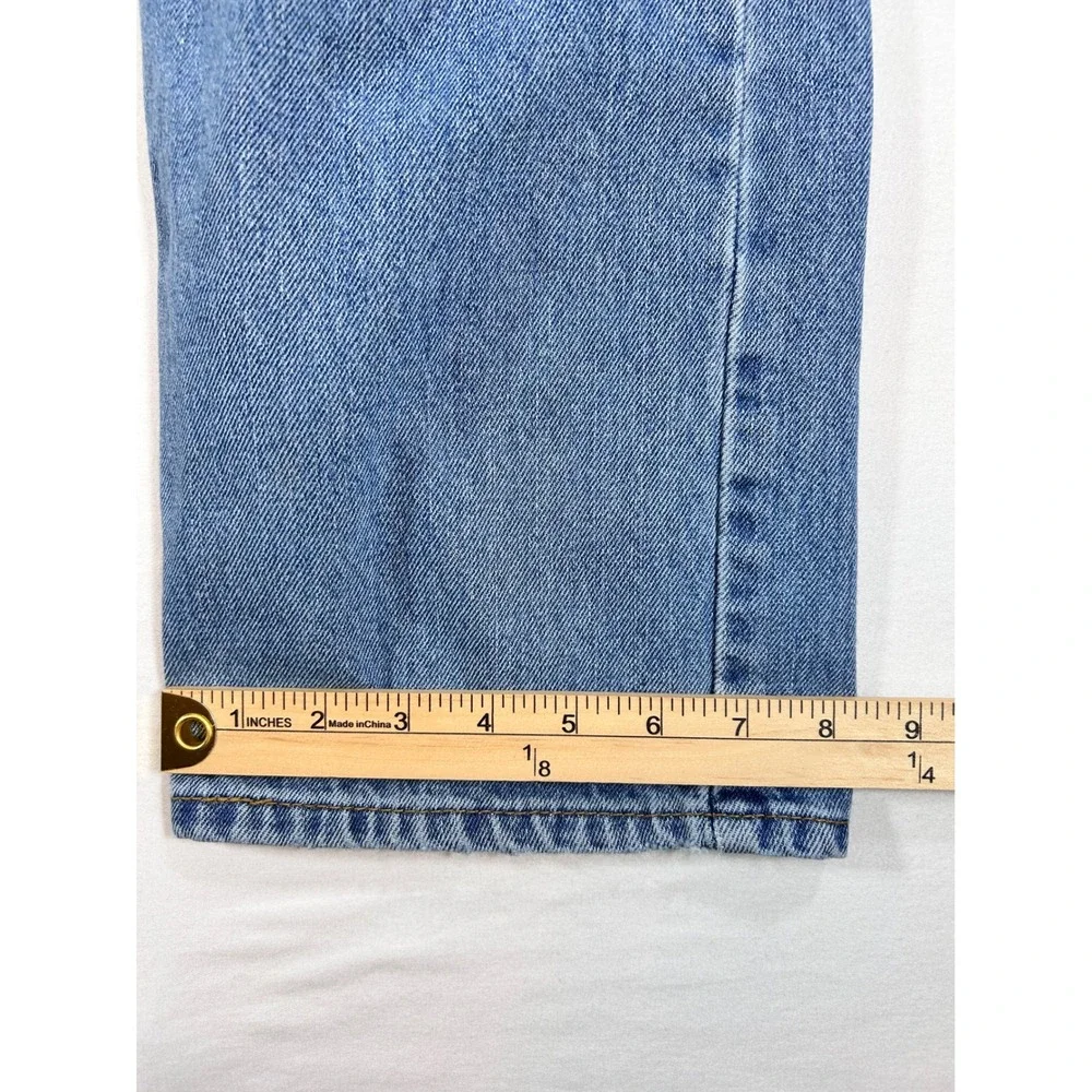 Levis 505 Regular Fit Jeans Mens 36x29 Blue Denim Distressed Workwear Stained